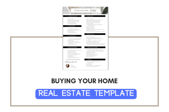 Buying Your Home Checklist Template Graphics