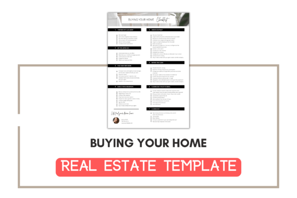 Buying Your Home Editable Checklist Graphics