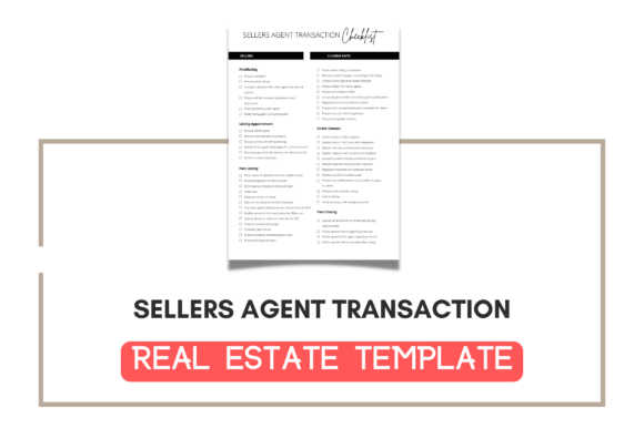 Checklist Sellers Agent Transaction Graphics
