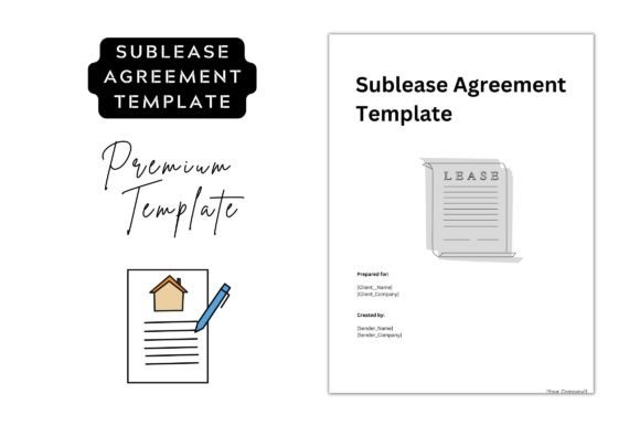 Commercial Sublease Contract Template Graphics