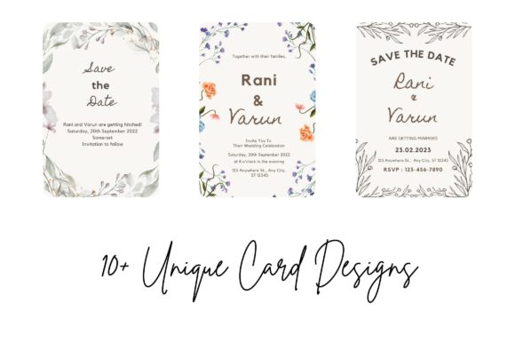 Digital Wedding Invitation Template: Graphics & Graphic Templates
