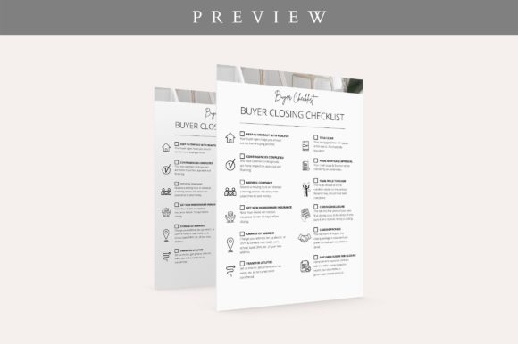 Easy Editable Buyer Closing Checklist Graphics Review
