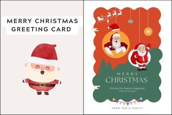 Editable Christmas Greeting Card Graphics