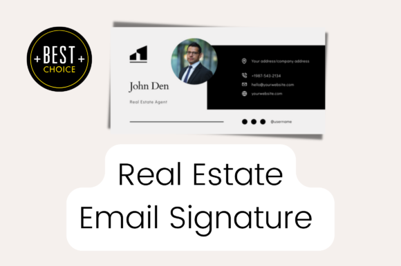 Editable Real Estate Email Signature Graphics