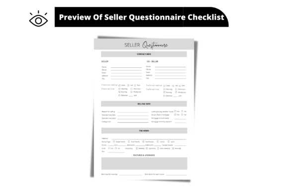 Editable Seller Questionnaire Template: Graphics for Branding