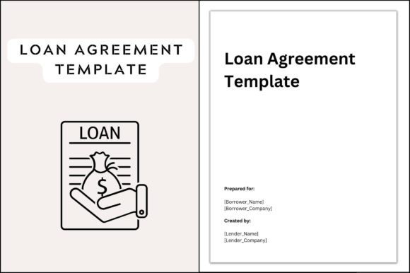 Editable Simple Loan Contract Graphics