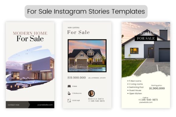 For Sale Instagram Stories Template Graphics