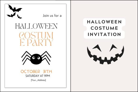 Halloween Costume Party Invitation Card Graphics