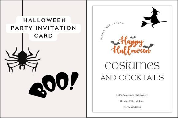 Halloween Invitation Digital: Graphics for Crafters