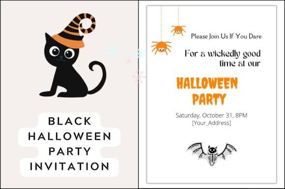 Halloween Invite Card Printable Graphics