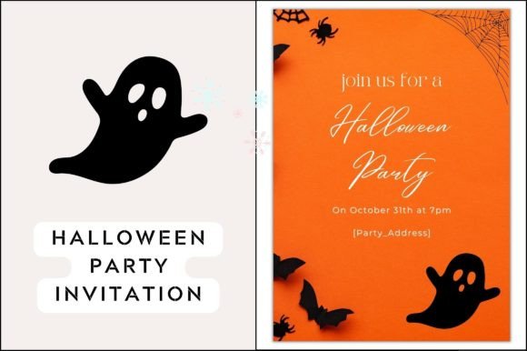 Halloween Party Invite Print Graphics