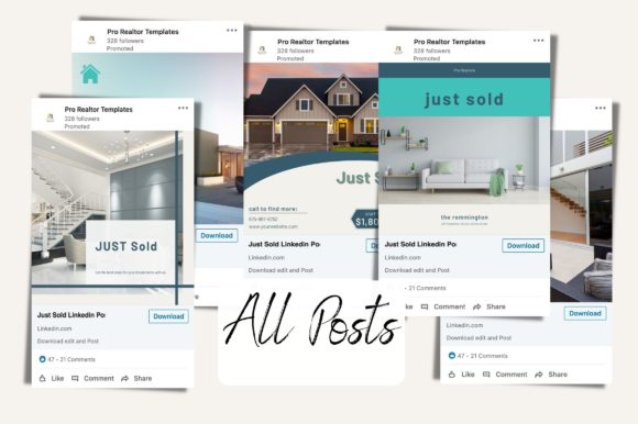 Just Sold Linkedin Template for Realtors
