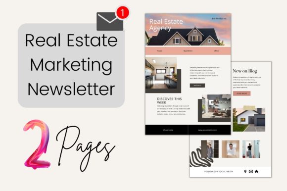 Modern Real Estate Email Newsletter Graphics