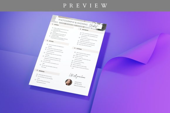 Photography Showing Checklist: Premium Graphics & Templates