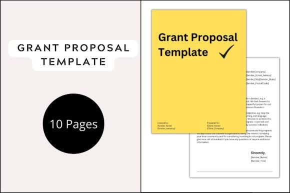 Premium Grant Proposal Template Graphics