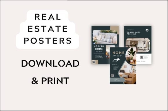 Premium Real Estate Poster with QR Codes