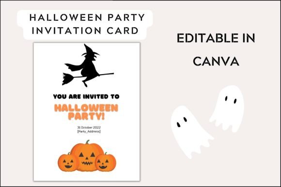 Premium Spooky Party Invitation Card: Graphics for Halloween Projects