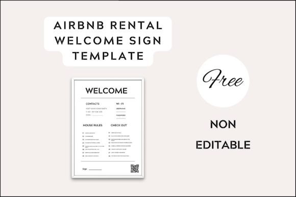 Printable Airbnb Welcome Sign Template