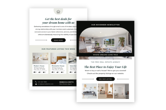 Real Estate Agency Promotion Newsletter Graphics