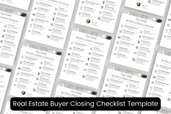 Realtor Buyer Closing Checklist Graphics & Print Templates