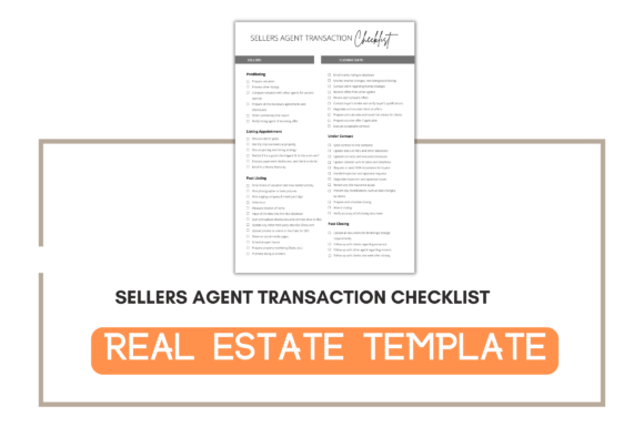 Sellers Agent Transaction Printable Graphics