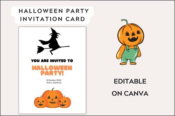 Spooky Party Invite Card Graphics Freebies
